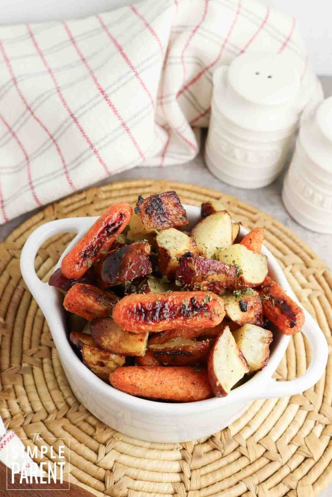 EASY Oven Roasted Carrots and Potatoes = easiest side dish!