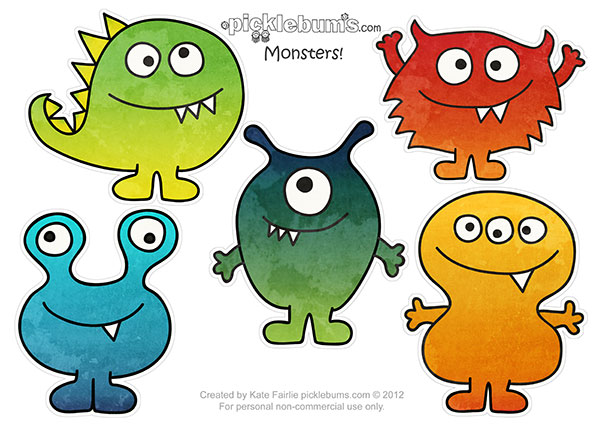 Free Printable Monster Puppets