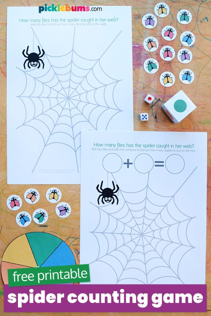 Spider Counting Game - Free Printable