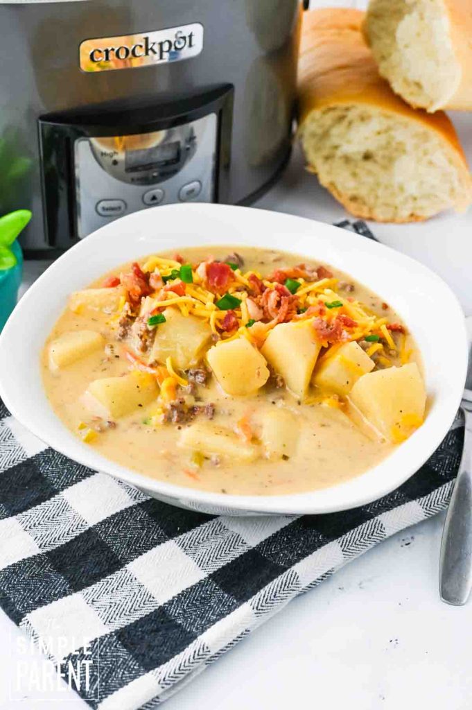 Crockpot Cheeseburger Soup (Hearty & Comforting Meal)