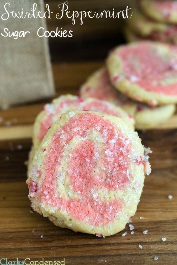 Festive Swirled Peppermint Sugar Cookies