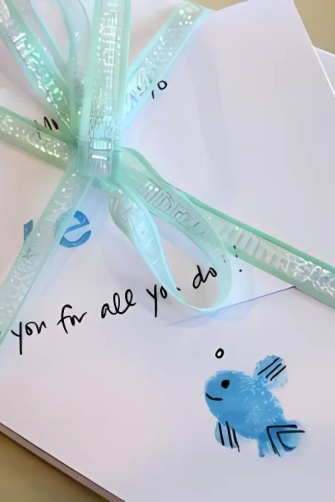 Thumbprint Note Cards Craft for Kids