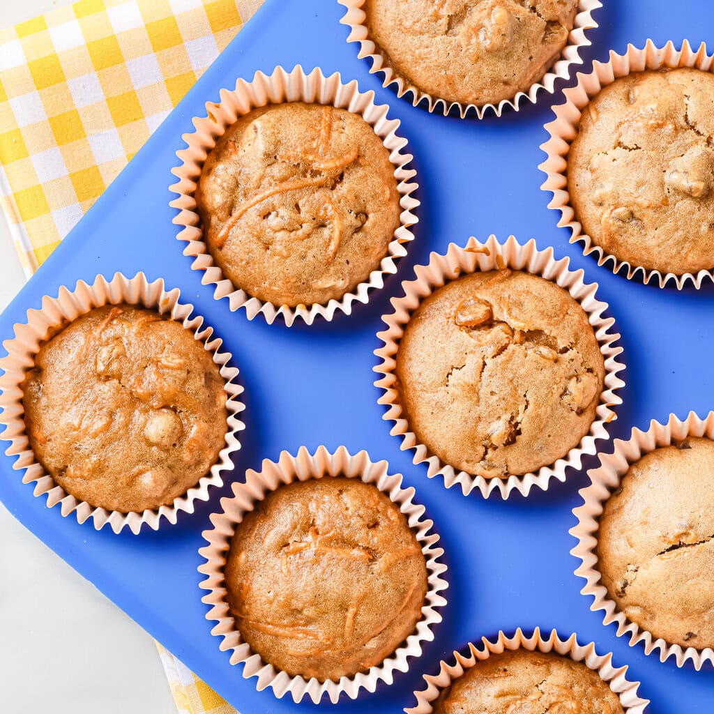 Kid-Requested Healthy Carrot Cake Muffins with Oats | Baby Foode