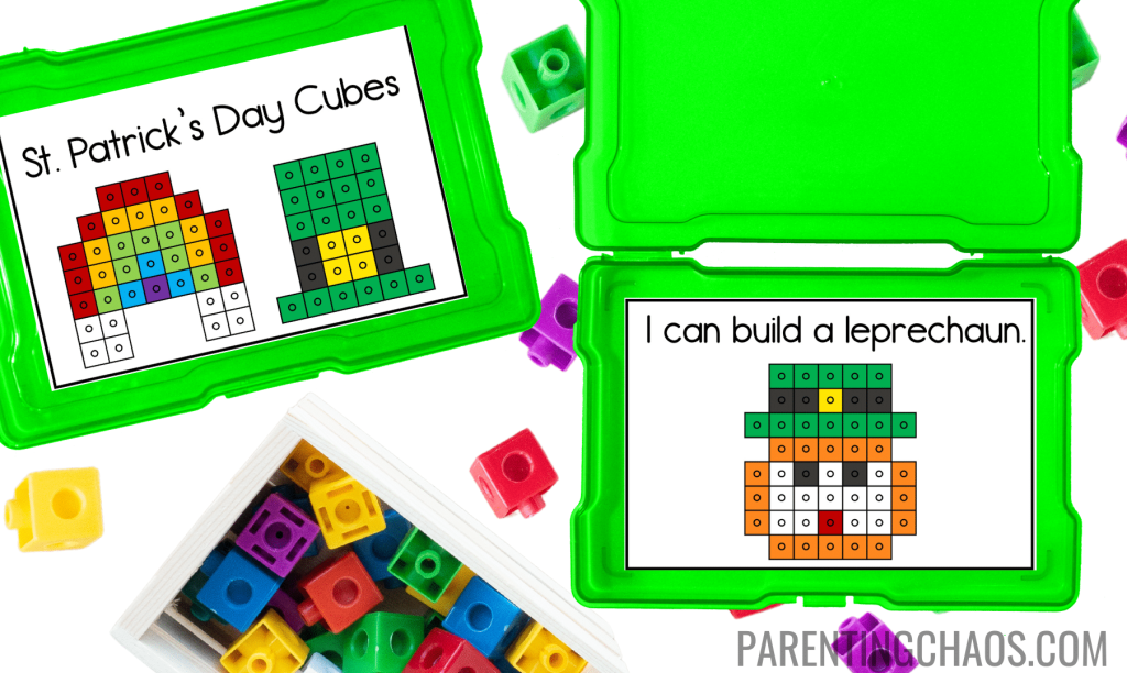St. Patrick's Day Snap Cubes Task Cards